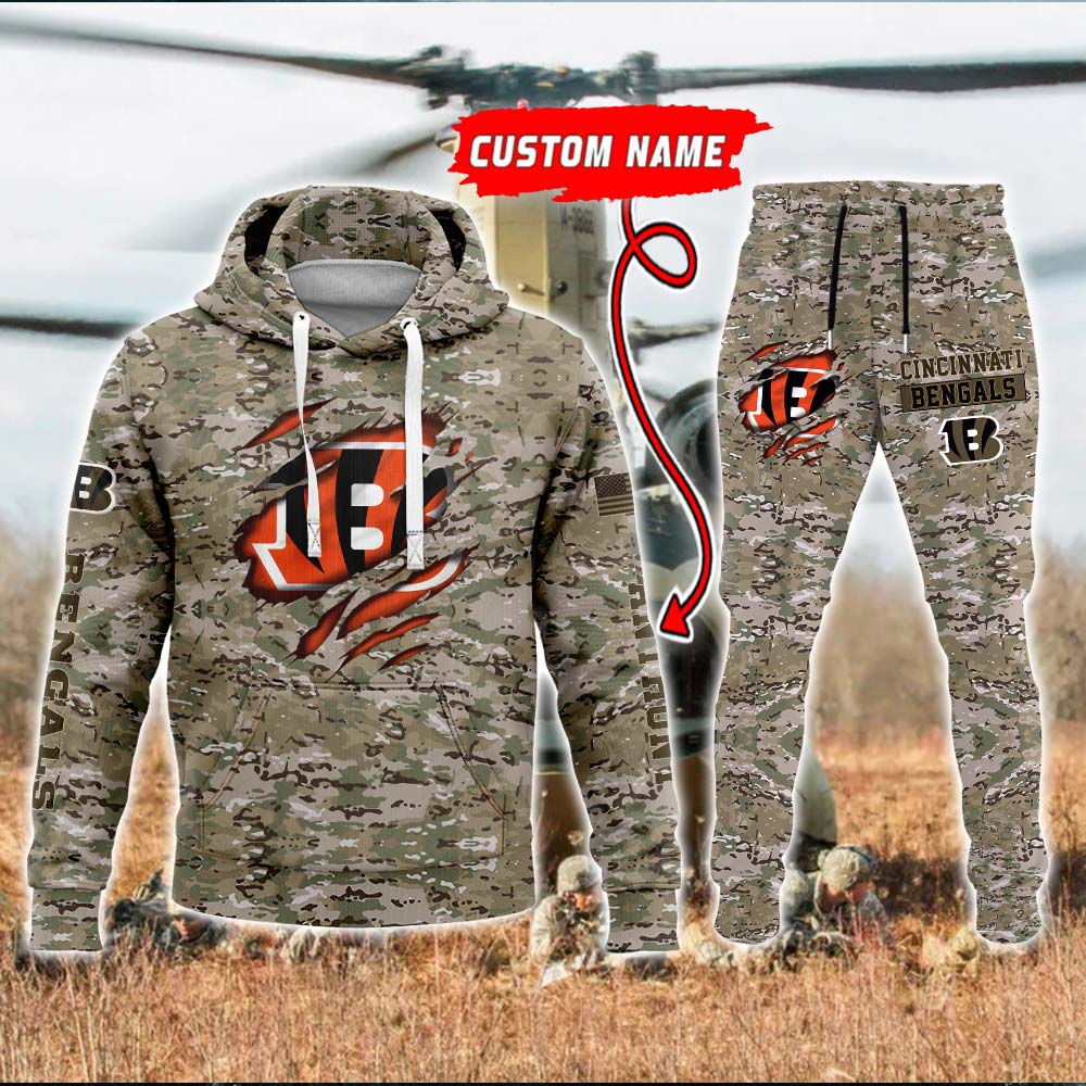 Personalized Cincinnati Bengals hunting camo NFL custom jersey