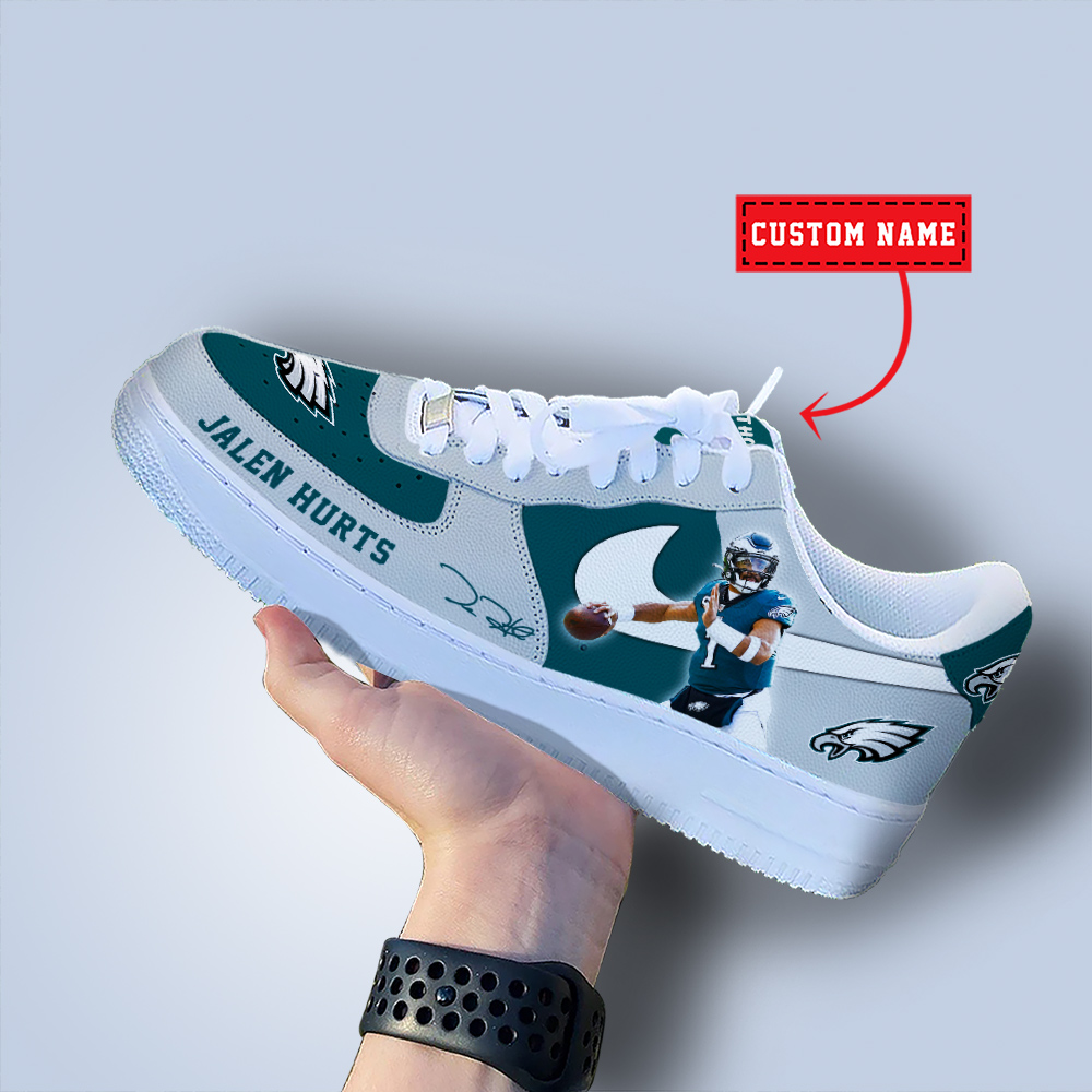 Philadelphia Eagles NFL Premium Air Force Shoes Custom Name