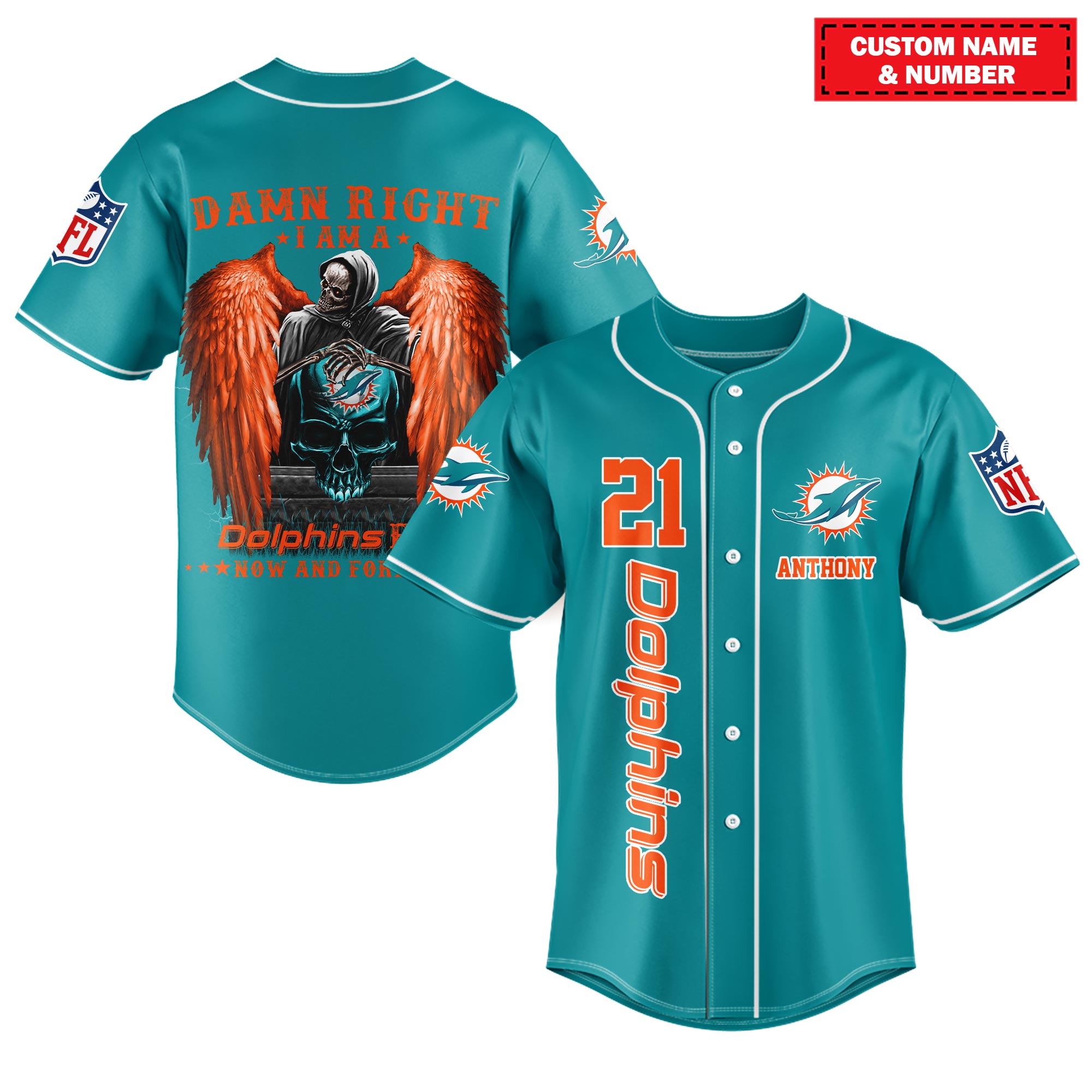 Miami Dolphins-NFL BASEBALL JERSEY CUSTOM NAME AND NUMBER 2023  v3-SP170523210ID02 - Winxmerch